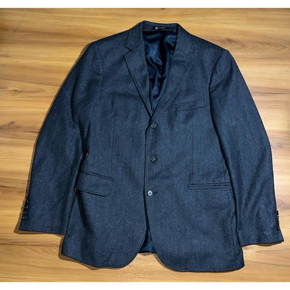 Mens J. Crew Wool Blend 3 Button Blazer Legacy Sports Coat